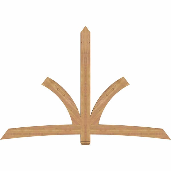 Ekena Millwork Davenport Timber Gable Bracket, Western Red Cedar, 96"W x 64"H x 3 1/2"D x 5 1/2"F, 16/12 Pitch GBW096X64X0406DAV00SWR - main
